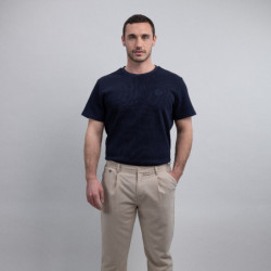 T-shirt équitation homme Tio Harcour marine - Le Paturon