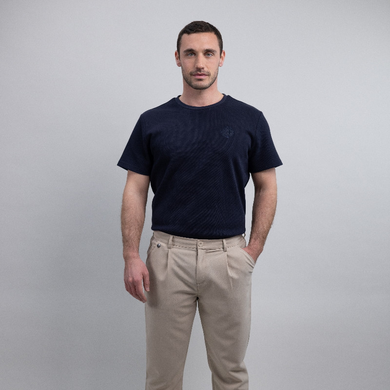 T-shirt équitation homme Tio Harcour marine - Le Paturon