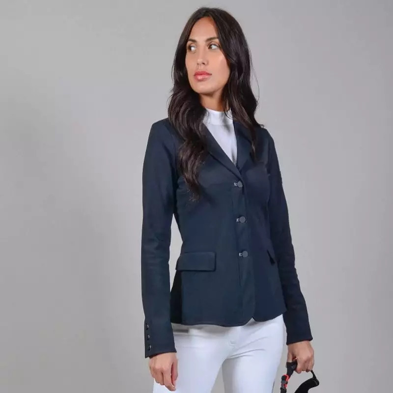 Veste de concours équitation femme Illuna Rider Harcour marine - Le Paturon