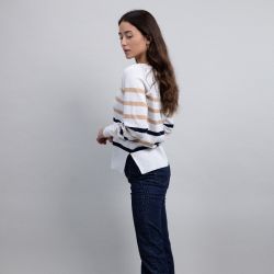 Pull équitation femme Swala Harcour blanc - Le Paturon