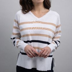 Pull équitation femme Swala Harcour blanc - Le Paturon