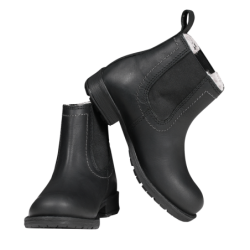 Boots équitation enfant hiver doublées Jodphur ELT noir argent - Le Paturon