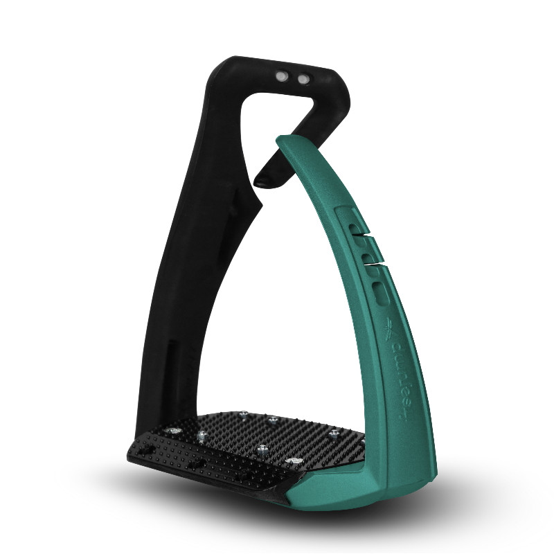 Étriers équitation Soft'up Pro + Freejump vert - Le Paturon