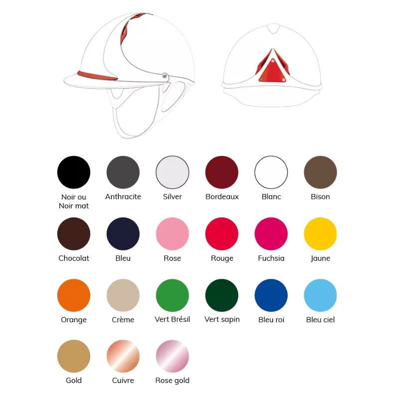 Casque équitation Premium Glossy Semi Custom Antarès - Le Paturon