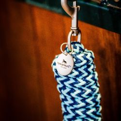 Longe cheval Signature Horseware bicolore marine bleu - Le Paturon
