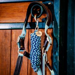Longe cheval Signature Horseware bicolore marine bleu - Le Paturon