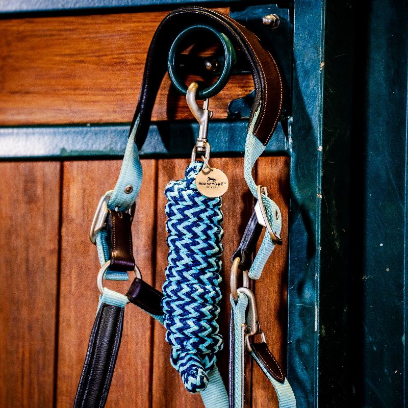 Longe cheval Signature Horseware bicolore marine bleu - Le Paturon