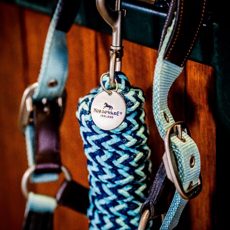 Longe cheval Signature Horseware bicolore marine bleu - Le Paturon