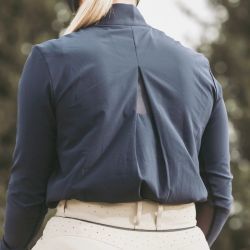 T-shirt équitation femme Sunrise 24 Horse Pilot marine - Le Paturon