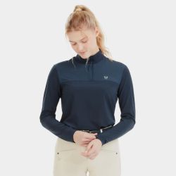 T-shirt équitation femme Sunrise 24 Horse Pilot marine - Le Paturon