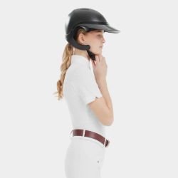 Chemise concours équitation femme Monica 24 Horse Pilot manches courtes blanc - Le Paturon