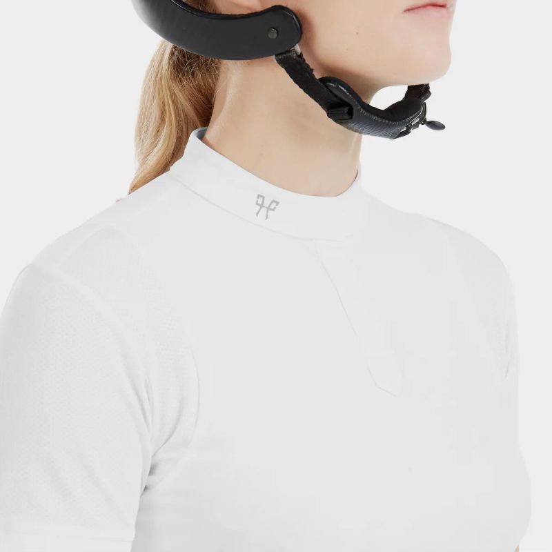 Chemise concours équitation femme Aerolight 24 Horse Pilot manches courtes blanc - Le Paturon