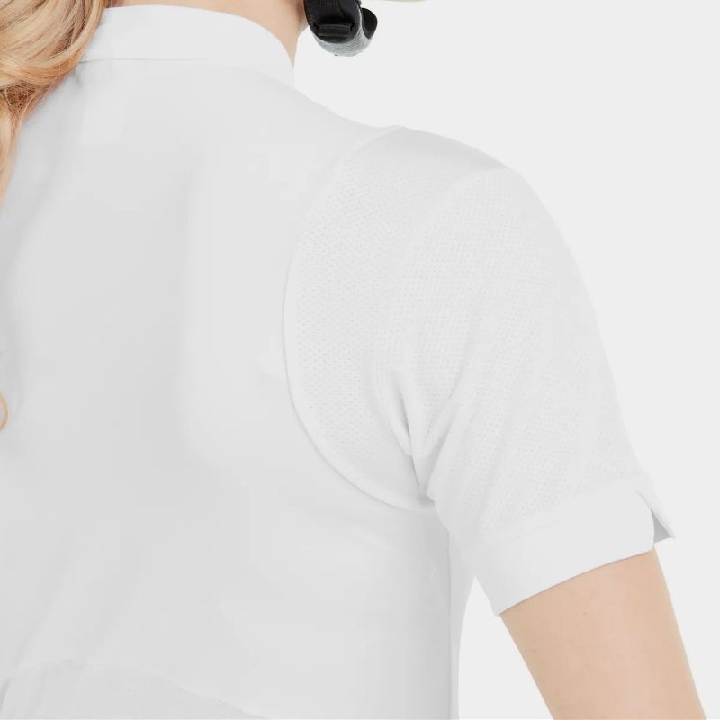 Chemise concours équitation femme Aerolight 24 Horse Pilot manches courtes blanc - Le Paturon