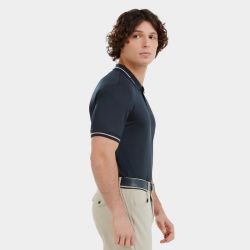 Polo équitation homme Atlas 24 Horse Pilot bleu graphite - Le Paturon