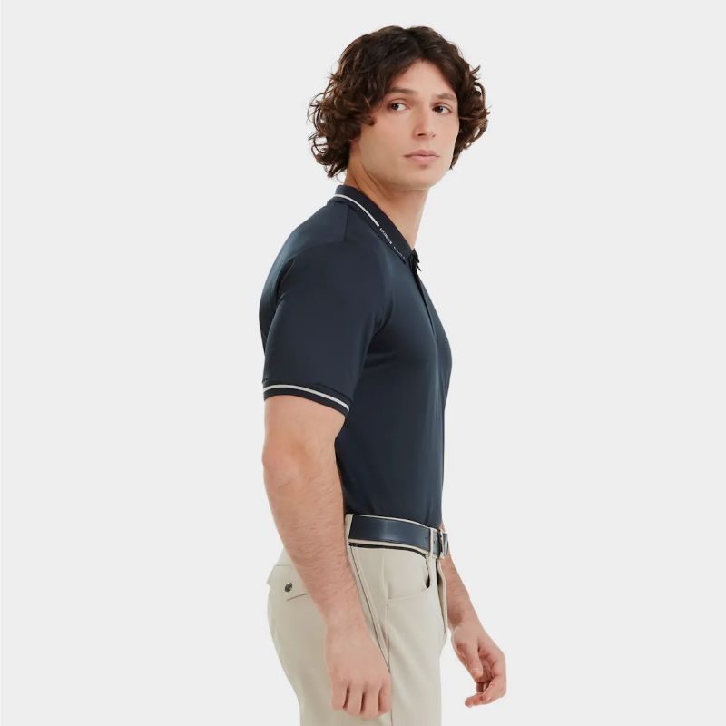 Polo équitation homme Atlas 24 Horse Pilot bleu graphite - Le Paturon
