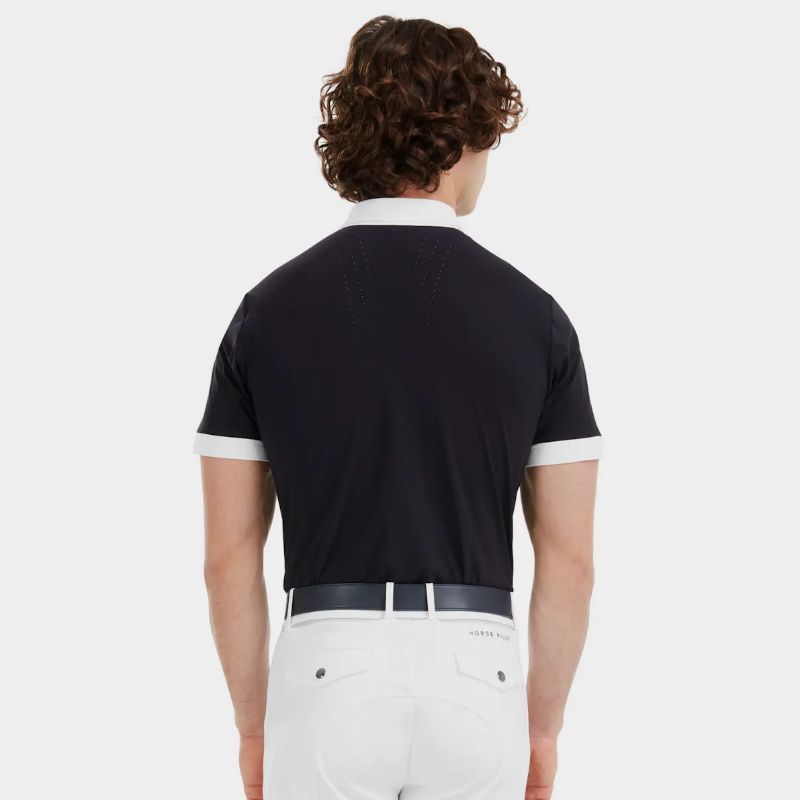 Chemise concours équitation homme Aerolight 24 Horse Pilot manches courtes bleu nuit - Le Paturon