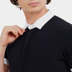 Chemise concours équitation homme Aerolight 24 Horse Pilot manches courtes bleu nuit - Le Paturon