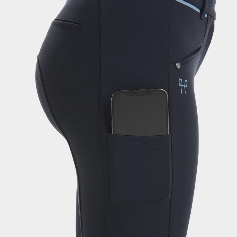 Pantalon équitation femme X-Balance 24 Horse Pilot bleu nuit - Le Paturon
