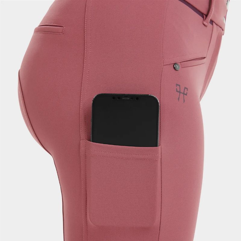 Pantalon équitation femme X-Balance 24 Horse Pilot rose foncé - Le Paturon