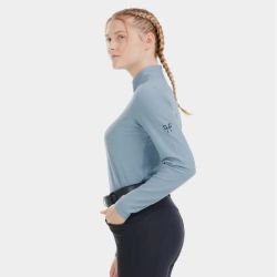 T-shirt équitation femme Suntech 24 Horse Pilot bleu - Le Paturon