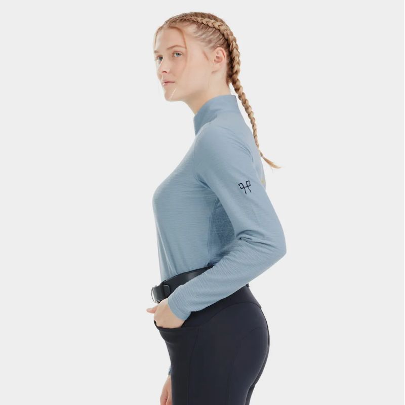 T-shirt équitation femme Suntech 24 Horse Pilot bleu - Le Paturon