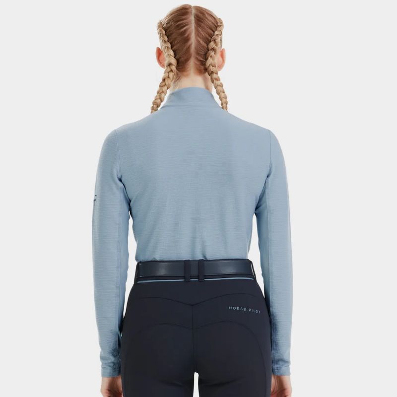 T-shirt équitation femme Suntech 24 Horse Pilot bleu - Le Paturon