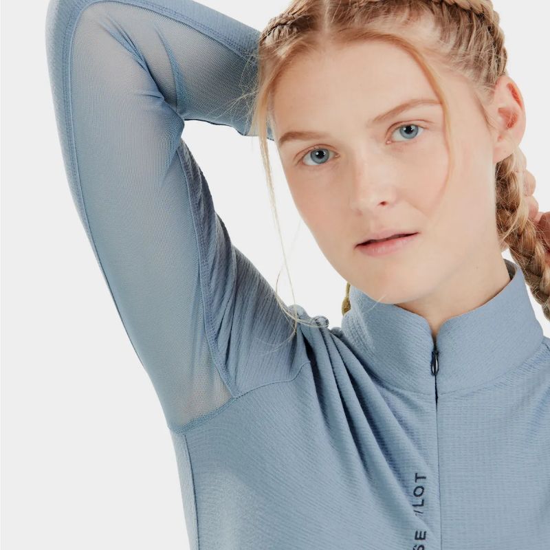 T-shirt équitation femme Suntech 24 Horse Pilot bleu - Le Paturon