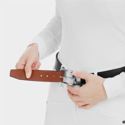 Ceinture équitation Veggie Belt 24 Horse Pilot marine marron - Le Paturon