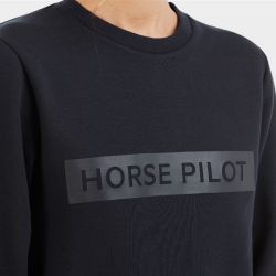 Sweat équitation femme Team 24 Horse Pilot bleu graphite - Le Paturon