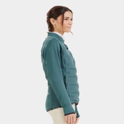 Veste équitation femme Storm Horse Pilot bi-matière vert lichen - Le Paturon