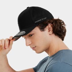 Casquette équitation Flexfit Cap 24 Horse Pilot noir - Le Paturon