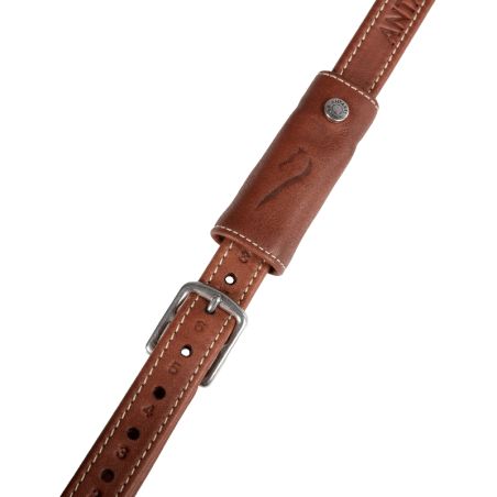 Etrivières cheval Mono Slim Antarès marron - Le Paturon