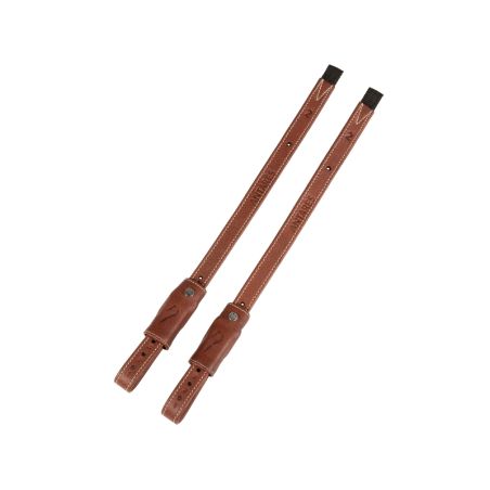 Etrivières cheval Mono Slim Antarès marron - Le Paturon