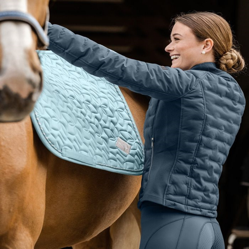 Veste équitation femme Light Loft Nashville ELT bleu oriental - Le Paturon