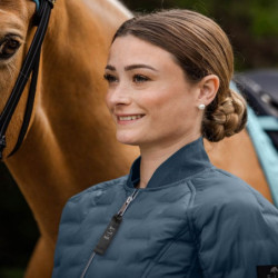 Veste équitation femme Light Loft Nashville ELT bleu oriental - Le Paturon