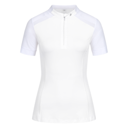 Polo équitation femme technique Nancy ELT blanc - Le Paturon