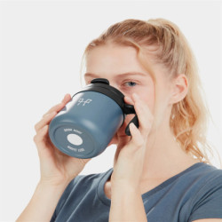 Mug isotherme cavalier Horse Pilot bleu - Le Paturon