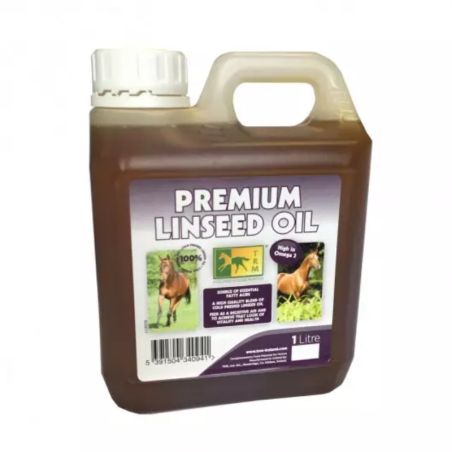Huile de lin TRM - Peau et digestion cheval 1L - Le Paturon
