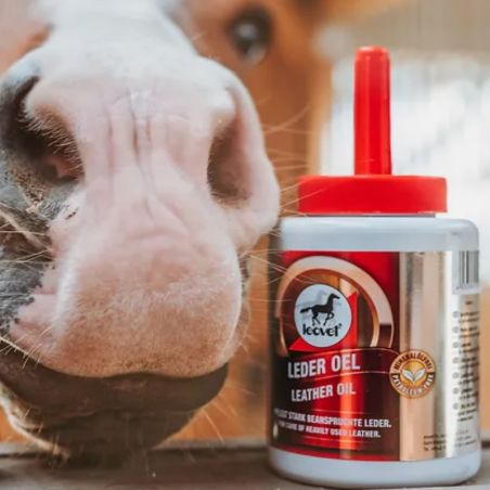 Huile pour cuir équitation 450ml Leovet - Le Paturon
