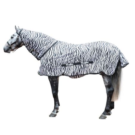 Couverture anti-mouche cheval RugBe Stable Pro avec couvre-cou zebra - Le Paturon
