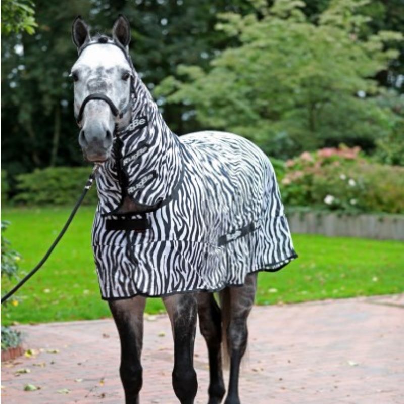 Couverture anti-mouche cheval RugBe Stable Pro avec couvre-cou zebra - Le Paturon