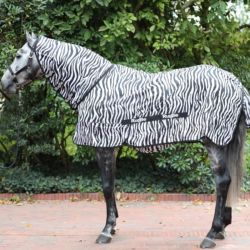 Couverture anti-mouche cheval RugBe Stable Pro avec couvre-cou zebra - Le Paturon