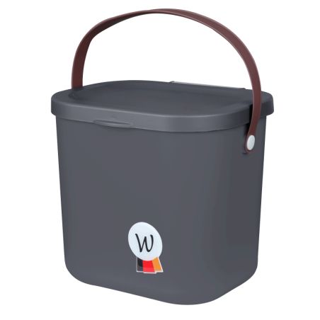 Seau cheval Multibag ECO 6L avec couvercle Waldhausen anthracite - Le Paturon