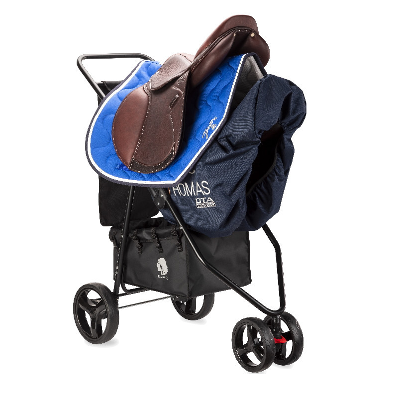 Chariot trolley porte-selle cheval Saddle Sherpa Horse and Travel noir - Le Paturon
