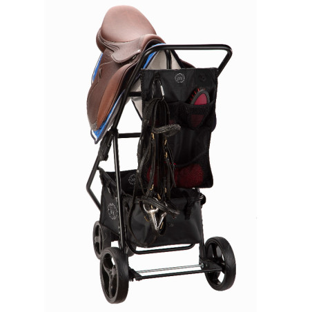 Chariot trolley porte-selle cheval Saddle Sherpa Horse and Travel noir - Le Paturon