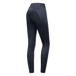 Legging équitation femme Ella Knie Silikon ELT bleu nuit - Le Paturon