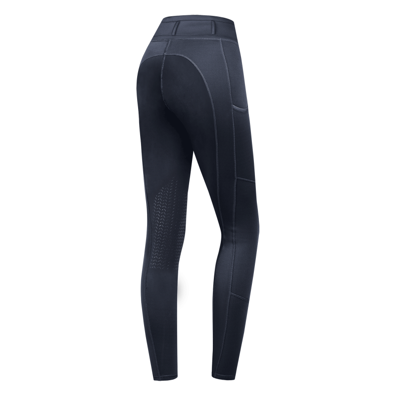 Legging équitation femme Ella Knie Silikon ELT bleu nuit - Le Paturon