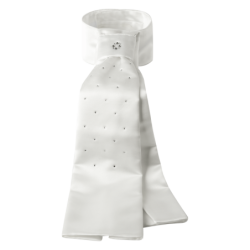 Cravate de dressage équitation plastron Grazia ELT blanc - Le Paturon
