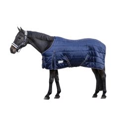 Couverture de box cheval Economic 200g Waldhausen marine blanc - Le Paturon