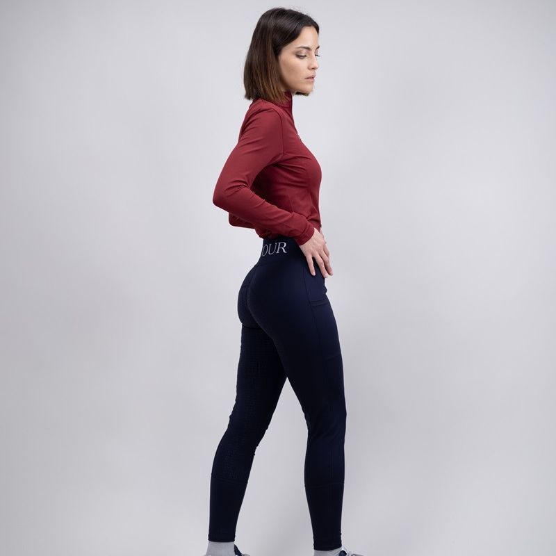 Legging équitation femme Pakita Harcour marine - Le Paturon